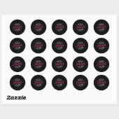 Emwered Strong Women Hustle Boss Mom Wife Bad Moms Ronde Sticker (Vel)