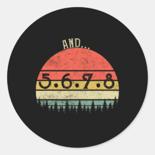 En 5678 Dance Music Teacher Line Dance Funny Danc Ronde Sticker