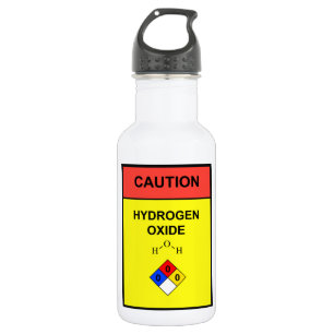 En Acier Inoxydable Bouteille d'eau d'avertissement chimique d'oxyde