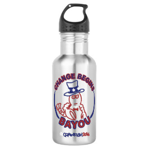 En Acier Inoxydable Bouteille d'eau de #ChangeBeginsBayou