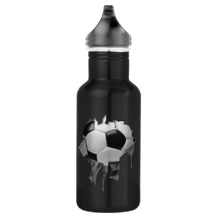 En Acier Inoxydable Bouteille d'eau de football déchirée