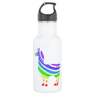 En Acier Inoxydable Bouteille d'eau de lama d'arc-en-ciel