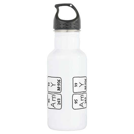 En Acier Inoxydable Bouteille d'eau de nom de table périodique (Dos)