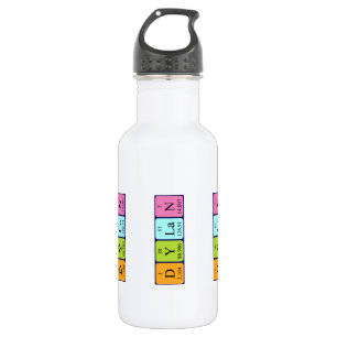 En Acier Inoxydable Bouteille d'eau de nom de table périodique Dylan