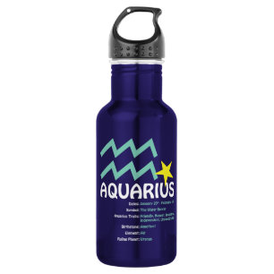 En Acier Inoxydable Bouteille d'eau de traits de Verseau