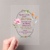 En Acrylique Acrylic Wedding Invitations (In situ (ordinateur de poche))