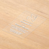 En Acrylique Confirmation Acrylic Invitations (Poser)