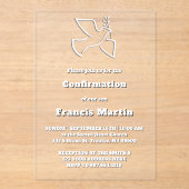 En Acrylique Confirmation Acrylic Invitations (Recto)