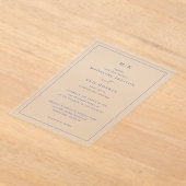 En Acrylique Elegant Navy Formal Invitations (Poser)