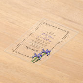 En Acrylique Élégant violet Iris Invitations de mariage Iris (Poser)