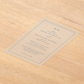 En Acrylique Faire Invitations Minimalistes Blanches (Poser)
