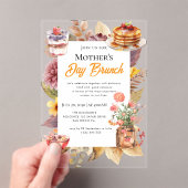 En Acrylique fleur sauvage Fête des mères Brunch Invitations (In situ (ordinateur de poche))