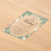 En Acrylique Floral Wedding Acrylic Invitations (Poser)