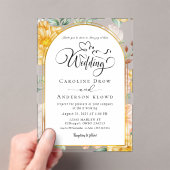 En Acrylique Floral Wedding Acrylic Invitations (In situ (ordinateur de poche))