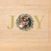 En Acrylique Invitations acryliques de la couronne de Noël (Recto)