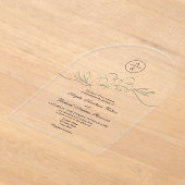 En Acrylique Invitations Acryliques De Mariage Simple Et Élégan (Poser)