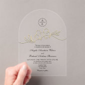 En Acrylique Invitations Acryliques De Mariage Simple Et Élégan (In situ (ordinateur de poche))
