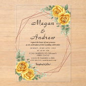 En Acrylique Invitations acryliques mariages (Recto)