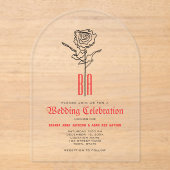 En Acrylique Invitations Acryliques Mariages gothiques (Recto)
