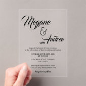 En Acrylique Invitations Acryliques Mariages modernes (In situ (ordinateur de poche))