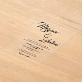 En Acrylique Invitations Acryliques Mariages modernes (Poser)