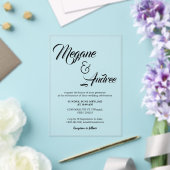 En Acrylique Invitations Acryliques Mariages modernes (Insitu (Mariage))