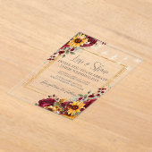 En Acrylique Invitations acryliques rose et Mariage Aster (Poser)