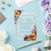 En Acrylique Invitations acryliques rose et Mariage Aster (Insitu (Mariage))