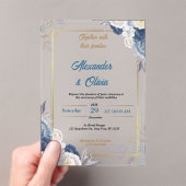 En Acrylique Invitations de mariage floral de luxe (In situ (ordinateur de poche))