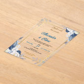 En Acrylique Invitations de mariage floral de luxe (Poser)