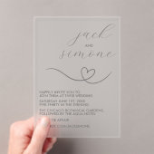 En Acrylique Mariage moderne | Invitations branchés | Argent fo (In situ (ordinateur de poche))