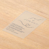 En Acrylique Mariage moderne | Invitations branchés | Argent fo (Poser)