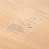 En Acrylique Mariage moderne | Invitations branchés | Neutre fo (Poser)