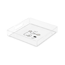 Plateau d'acrylique de santé et de bonheur