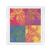 Plateau d'art Lily moderne – Design de couleur blo