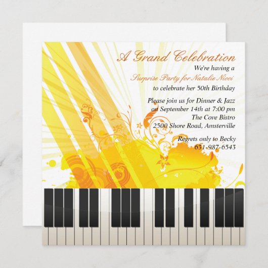 En al die Jazz uitnodiging (Voorkant / Achterkant)