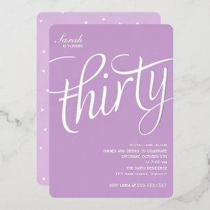 En Aluminium 30e anniversaire Foil Invitation