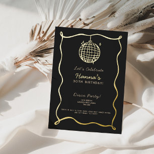 En Aluminium 30e Invitation de Foil Anniversaire Disco 2