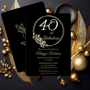 En Aluminium 40 ans et Fabuleux Invitation pour les 40 ans timb