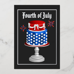 En Aluminium 4 juillet Indépendance Jour BBQ Foil Invitation