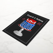 En Aluminium 4 juillet Indépendance Mariage Foil Invitation (Rotation)