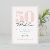 En Aluminium 50 & Fabulous 50th Birthday Invitation (Debout devant)