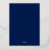 En Aluminium 50e anniversaire Invitation Marine Blue Gold (Verso)