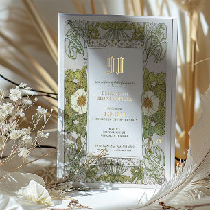 En Aluminium 90e anniversaire Invitation Art nouveau par Mucha