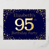 En Aluminium 95e anniversaire Foil Invitation (Recto)