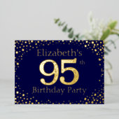 En Aluminium 95e anniversaire Foil Invitation (Debout devant)