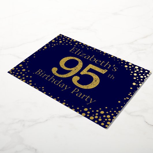 En Aluminium 95e anniversaire Foil Invitation (Rotation)