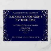 En Aluminium 95e anniversaire Foil Invitation (Verso)