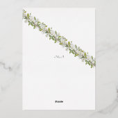En Aluminium Acrylique Mariage Verdure Et Fleurs Invitation (Verso)