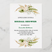 En Aluminium Aquarelle délicate verte nuptiale invitation à la (Recto)